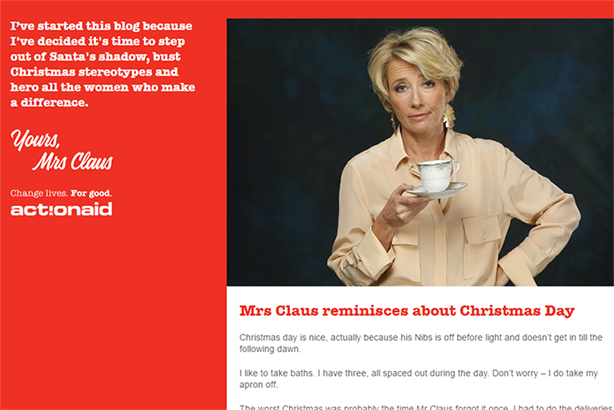 Emma Thompson is among 20 celebrities to appear on the blog