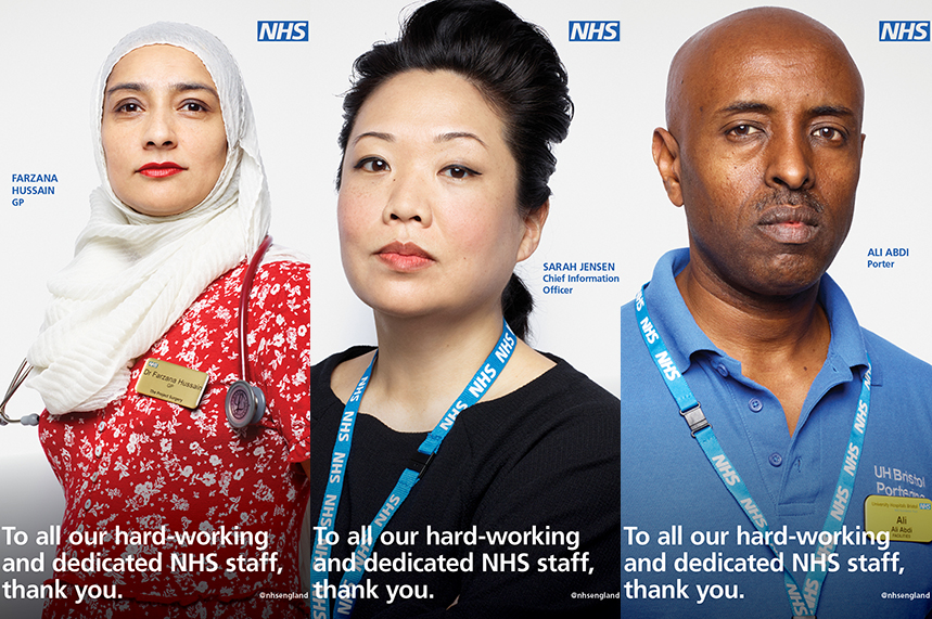 Celebrity photographer Rankin has taken 12 portraits of NHS staff to celebrate the anniversary of the service