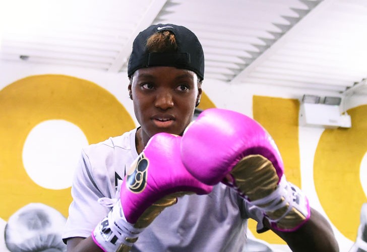 Nicola Adams during a Media Workout at Kings Gym, Leicester, in 2018 (Photo by Nathan Stirk/Getty Images)