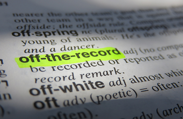 'Off the record' can have different shades of meaning, Supreme Court warns (© Thinkstockphotos)