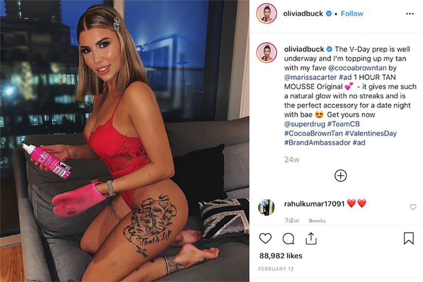 This Olivia Buckland post, cited in the guide, fell foul of authorities for not initially including #ad 