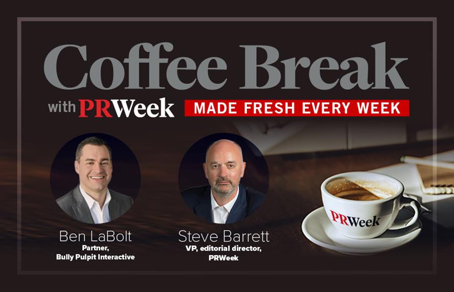 Coffee Break art with headshot of Ben LaBolt, partner, Bully Pulpit Interactive