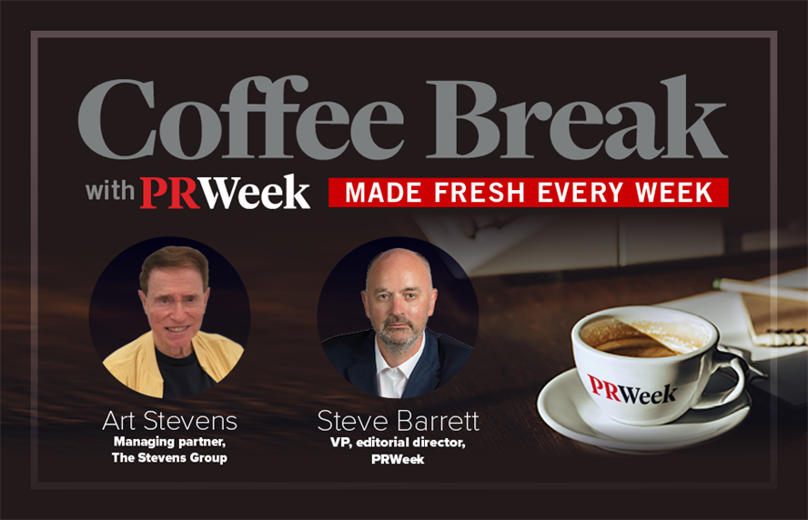 Coffee Break art with headshot of Art Stevens, managing partner, The Stevens Group