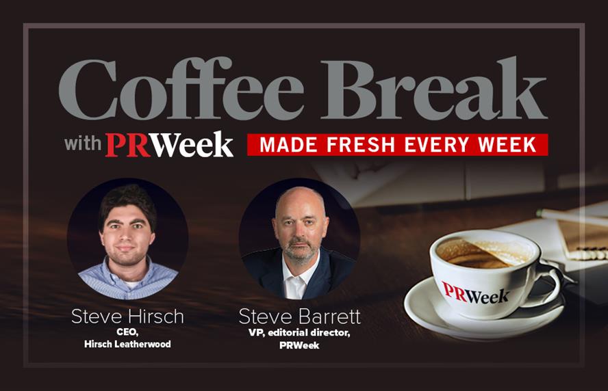 Coffee Break art with headshot of Steve Hirsch, CEO, founding and managing partner, Hirsch Leatherwood