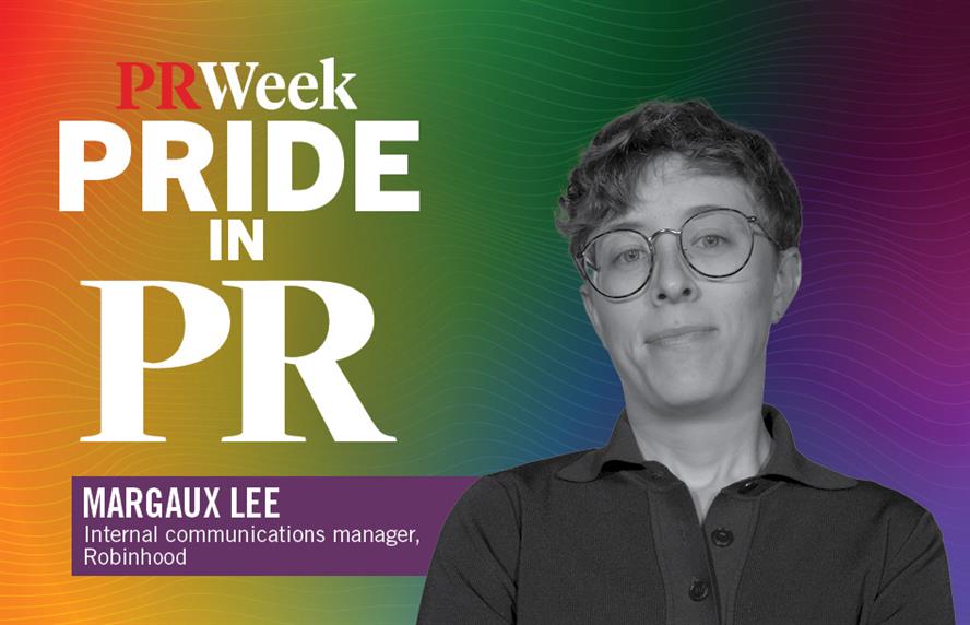Pride in PR logo with headshot of Margaux Lee