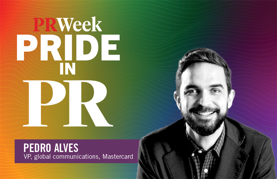 Pride in PR logo with headshot of Pedro Alves