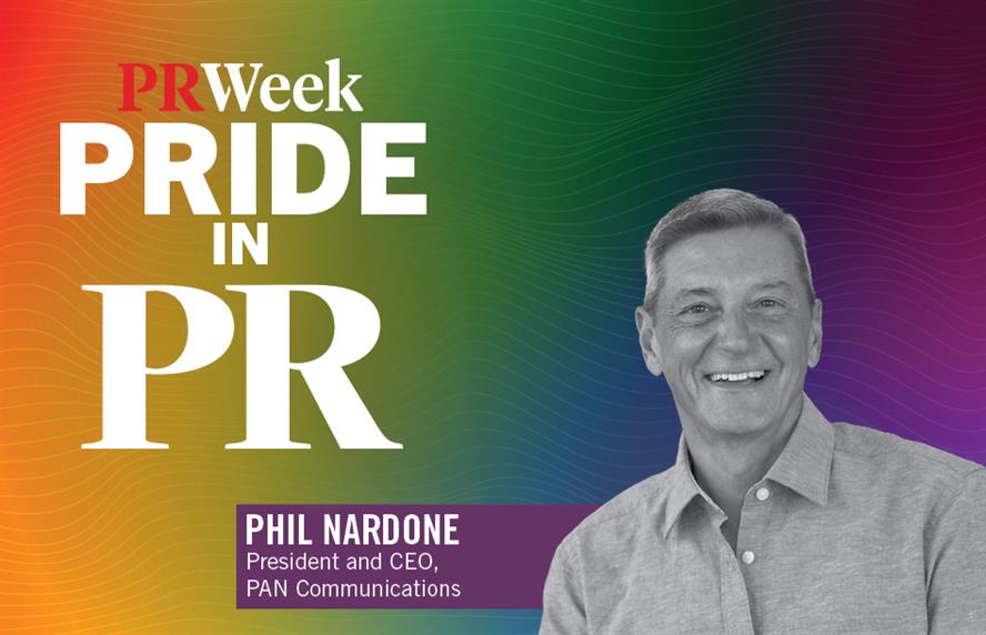 Pride in PR logo with headshot of Phil Nardone