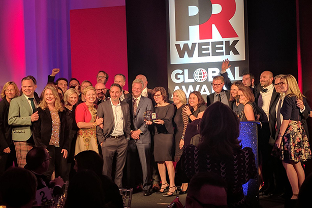 A big night for Weber Shandwick at the PRWeek Global Awards