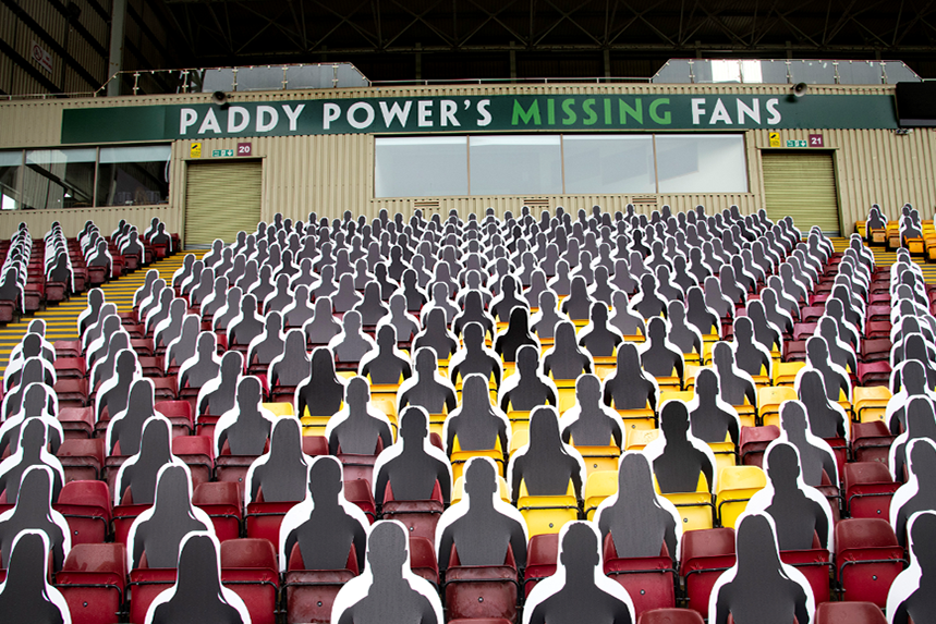 A stand at Fir Park has been filled with 'missing fans'.