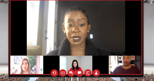 Clockwise from top: Facebook's Monique McKenzie, Cisco's Letty Ledbetter, Norton LifeLock's Krista Todd and Charlene Wheeless