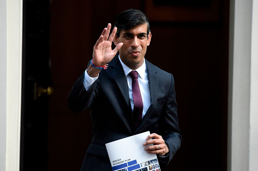 Chancellor Rishi Sunak with his Winter Economy Plan, which includes support for businesses (Photos: Getty Images)