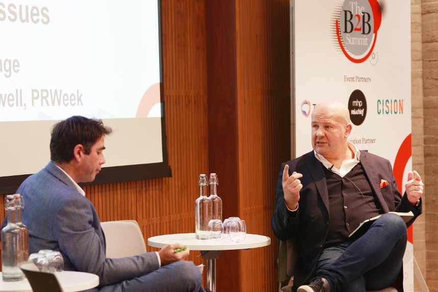 David Ginivan speaking at the PRWeek B2B Summit
