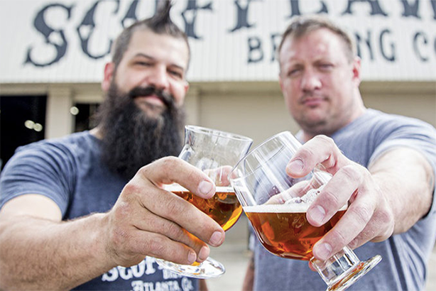 Scofflaw brewmaster Travis Herman and CEO Matt Shirah