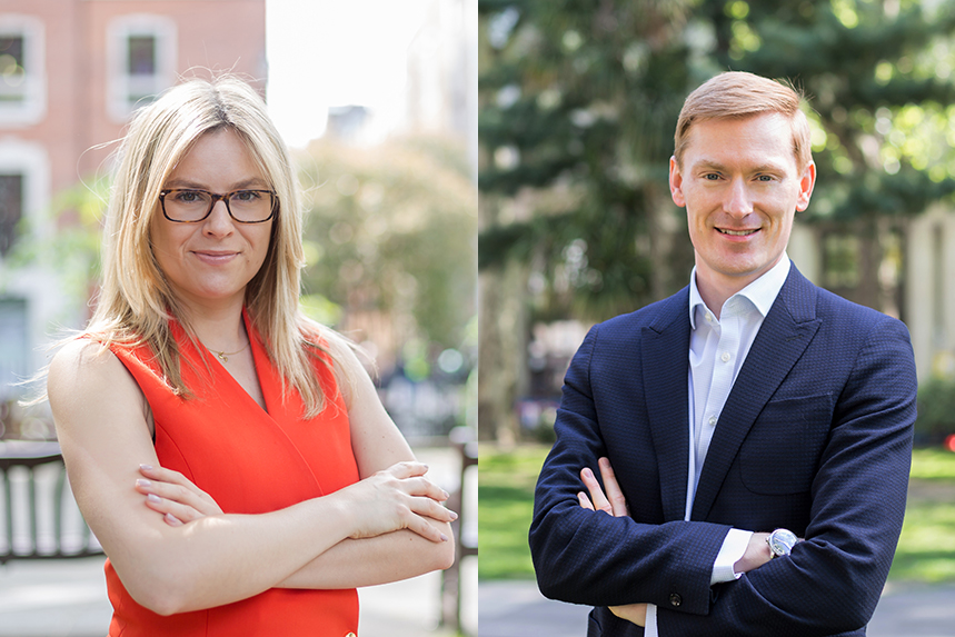 New leaders (L-R): Shelley Frosdick and Stuart Skinner