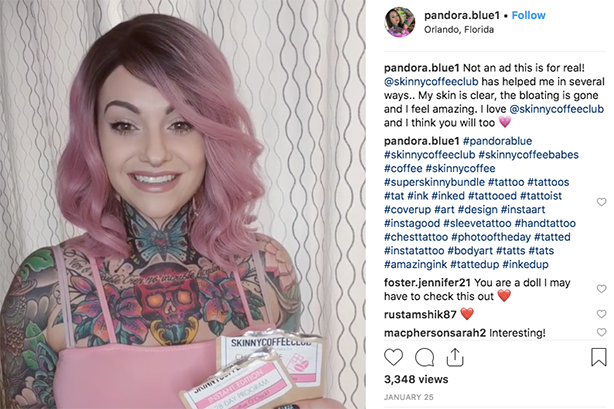 BBC's Panorama focused on social media influencers, including those promoting false claims by Skinny Coffee