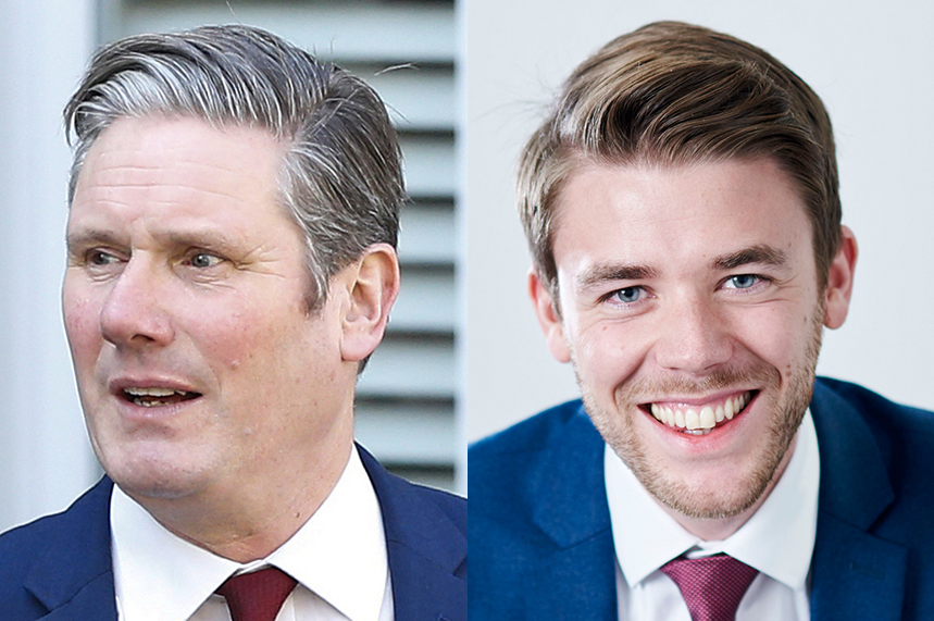 Keir Starmer (L) has appointed Ben Nunn (R) as the Labour Party's new director of comms (Starmer pic credit: Getty Images)