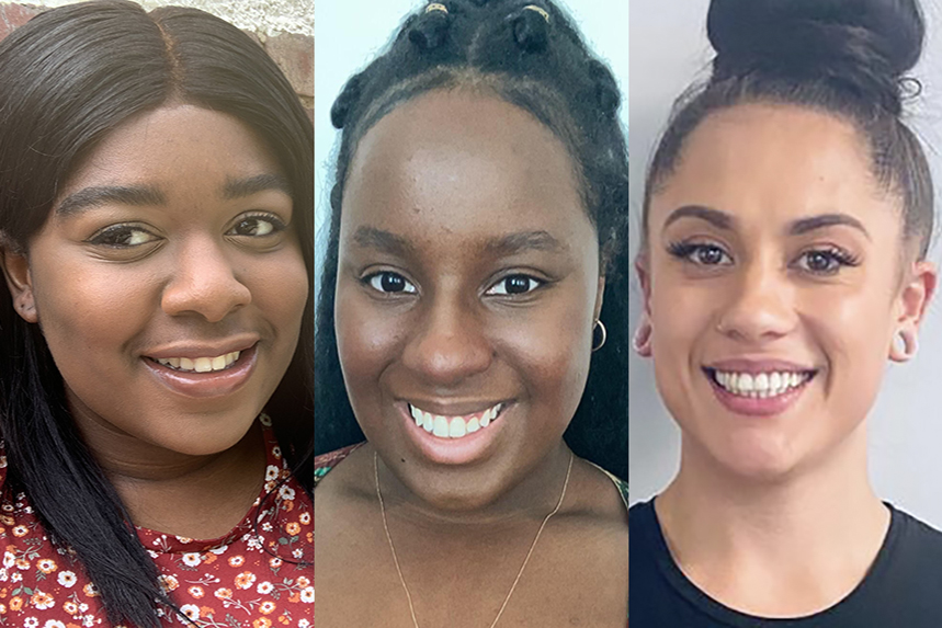 Communications graduates Kirsty Stober, Chansey White and Nadine Sanchez are the next generation of role models in PR
