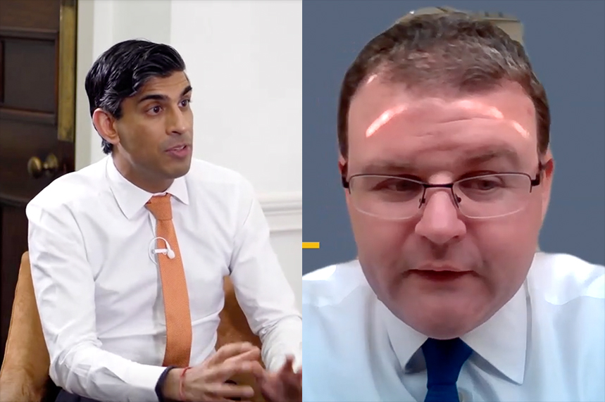 Swindon councillor Russell Holland (R) took a leaf out of the Chancellor's Budget media strategy with his live council tax Q&A 