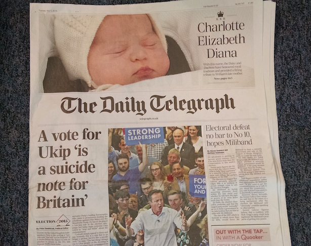 The Telegraph: Ironic juxtaposition 