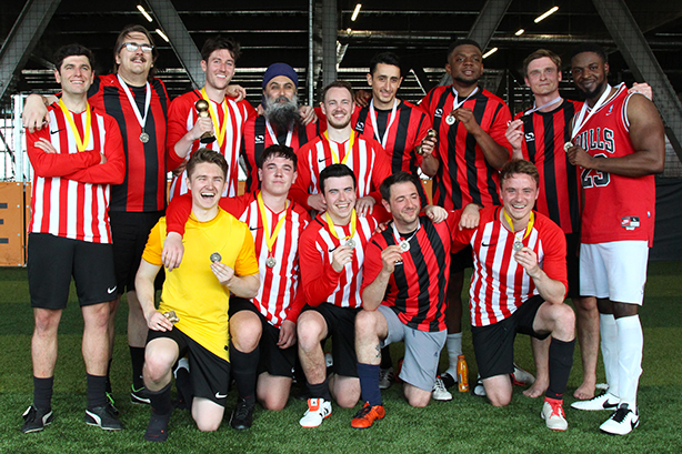 The Academy (red and white) and CIPR were the two finalists of this year's PR Cup