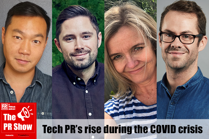 Tech PR panel: Adrian Ma, David Lucas, Ilona Hitel and André Labadie.