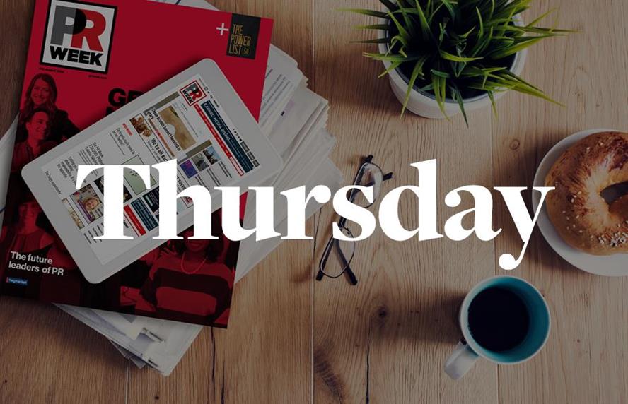 Top stories for PR pros to know on Thursday morning.