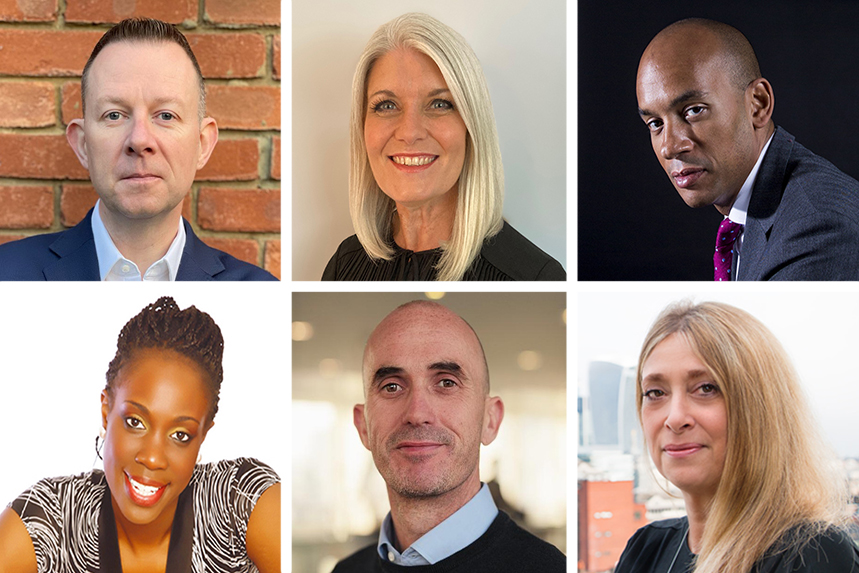 3030's Movers & Shakers (top left, clockwise): Stephen Doherty, Rachel Friend, Chuka Umunna, Jo Patterson, Chris Hides and Edleen John.