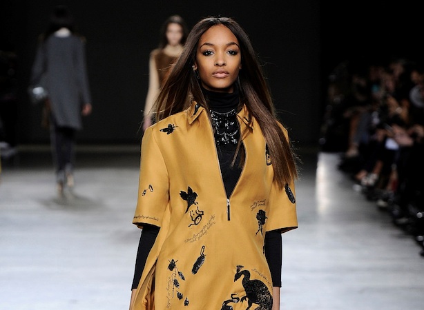 A model on the catwalk at Topshop's Tate Modern show