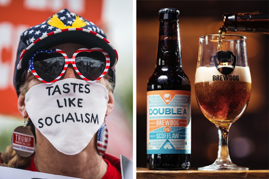 BrewDog severed ties with US brewer Scofflaw after a 'rogue release' claimed BrewDog was inviting Trump supporters to its bars (Photo: Getty Images/supplied)