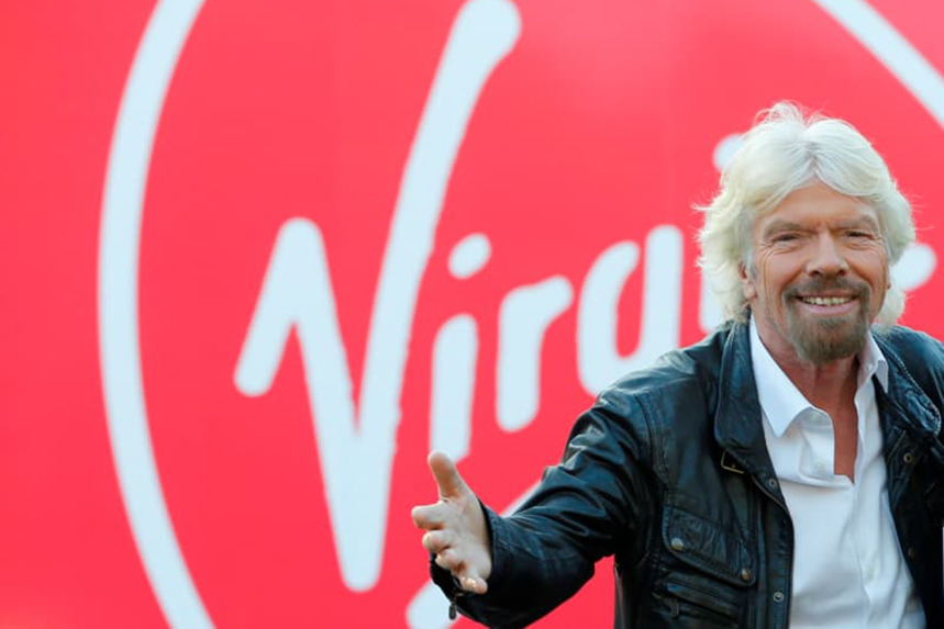 Sir Richard Branson founded the Virgin business 50 years ago