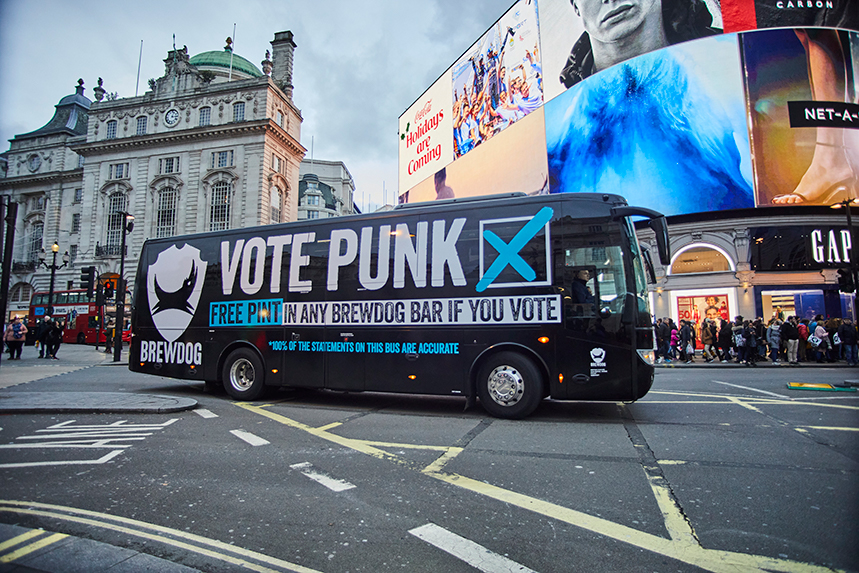 BrewDog's Vote Punk campaign took to London's streets