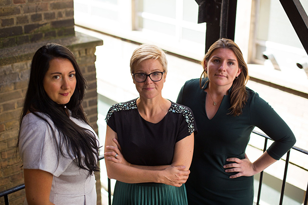 With's leadership team: Joanna Derain, Debbie Zaman and Elizabeth Jones.