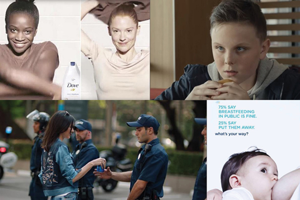 Disastrous ads: Dove (top left, bottom right), McDonald's (top right) and Pepsi (bottom left)