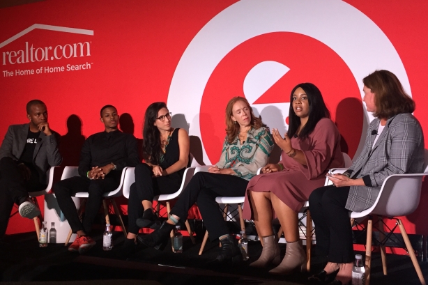(L-R) Wade Davis, Tim Austin, Faride Schroeder, Christina Lowery, Anuli Akanegbu, and Karen Kahn