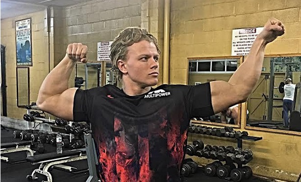 Campaign: Weightlifting champion and fitness model Aidan Broddell