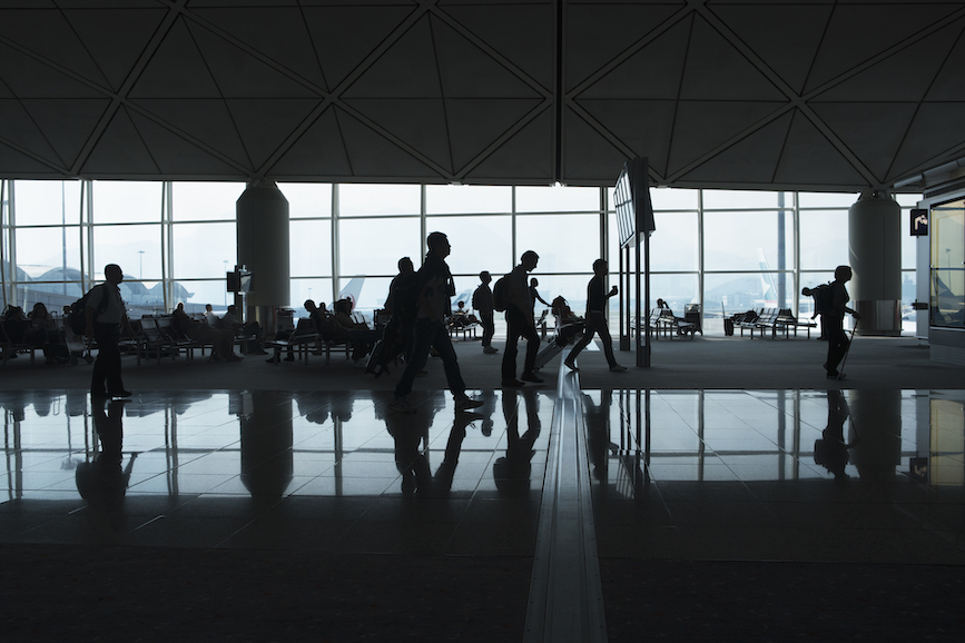 Miss rushing for flights? Most agency employees won't have that sensation for a while, even though CEOs are getting back in the air. (Photo credit: Getty Images).