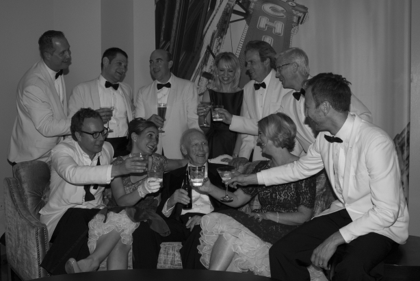 Al Golin (center) and Golin's executive board last July (image via Golin)
