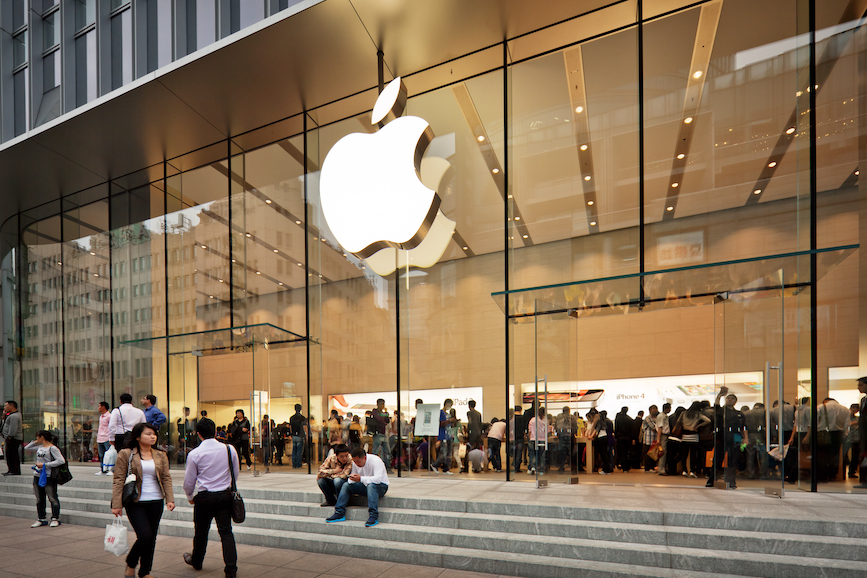 Apple's biggest retail store in Asia, in Beijing. (Photo credit: Getty Images). 