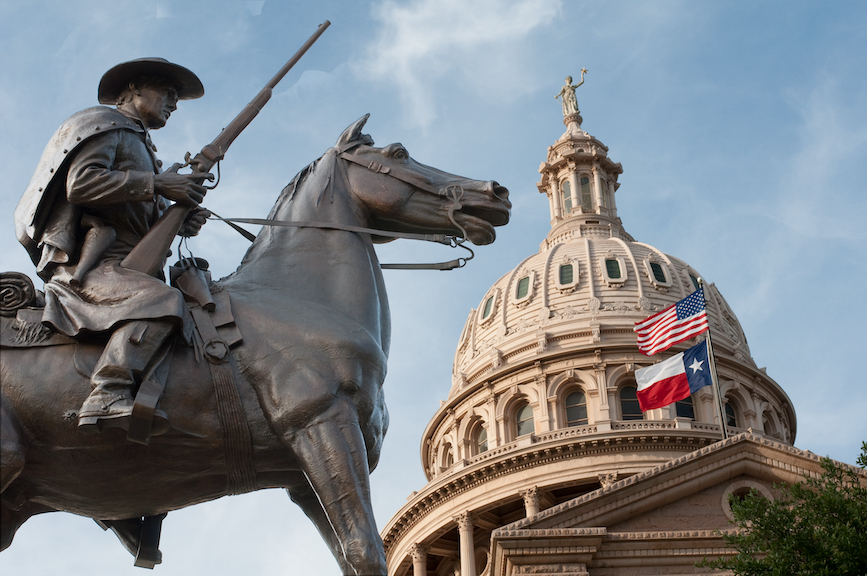 Legislators in Austin, Texas, (above) are considering legislation that would limit voting access. (Photo credit: Getty Images).