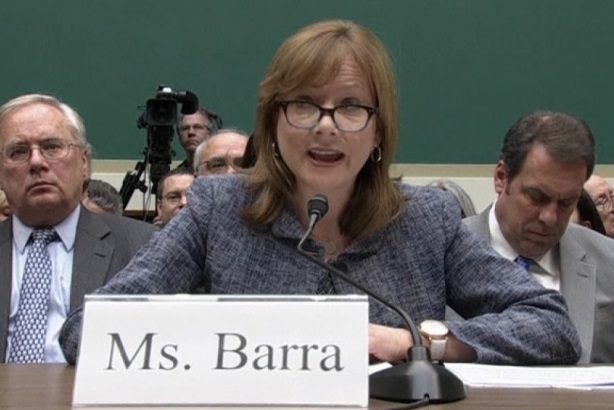 GM CEO Mary Barra at a Congressional hearing about the recalls