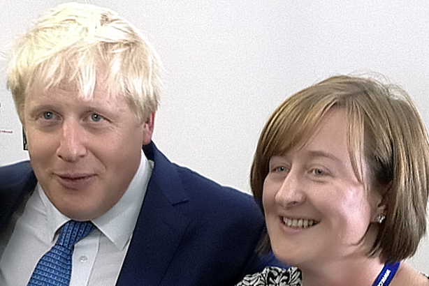 Campaigning days: Katie Perrior with Boris Johnson