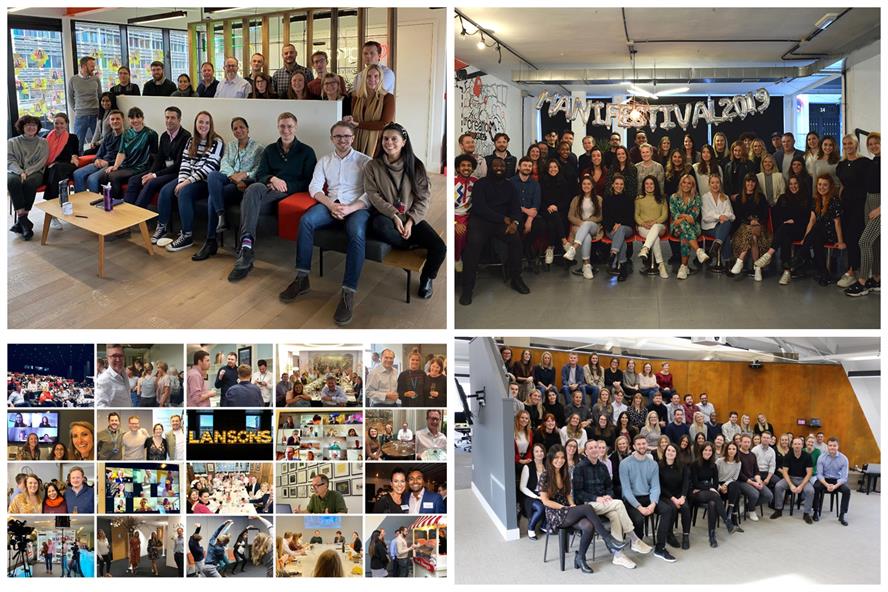 Best Places to Work winners (clockwise from top left): CCgroup, Manifest, Citypress, Lansons