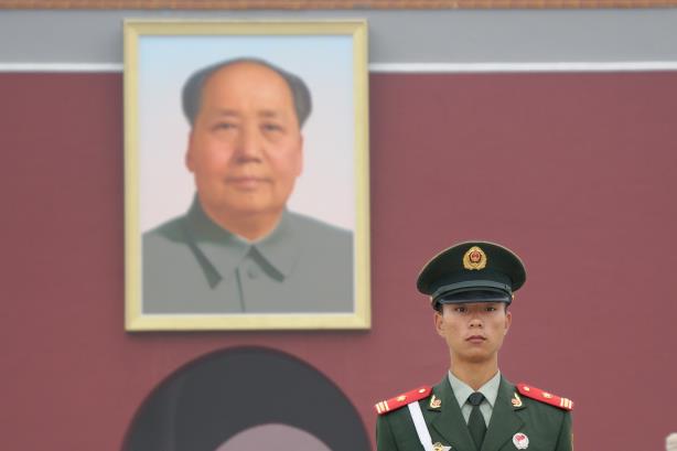 Image via Wikimedia Commons. (By Christophe Meneboeuf. Mao Zedong portrait attributed to Zhang Zhenshi and a committee of artists)