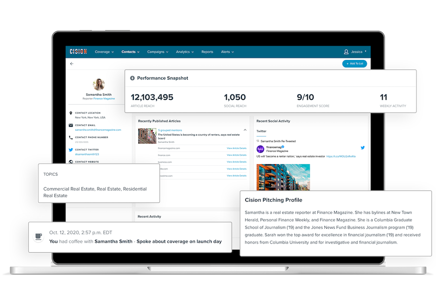 Cision rolled out Cision Connect this week. (Images via Cision). 