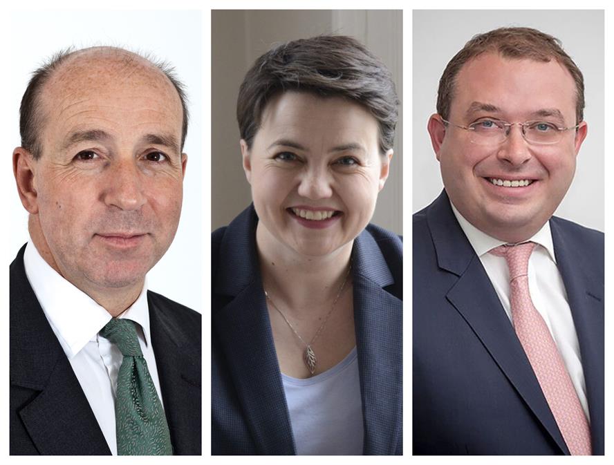 Tulchan founder Andrew Grant (left) with MSP Ruth Davidson and PRCA director general Francis Ingham