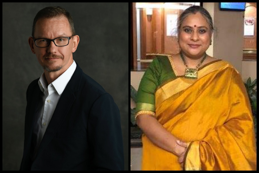 From left: Paul Mottram & Rekha Rao