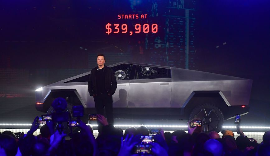 Elon Musk's reveal of the Cybertruck didn't go as planned. (Photo credit: Getty Images)
