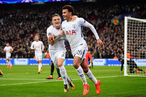 Alli celebrates netting for club side Spurs