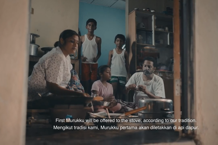 A still from a Deepavali ad that fondly depicts childhood in the kampung by local food brand Enrico's (see video below)  