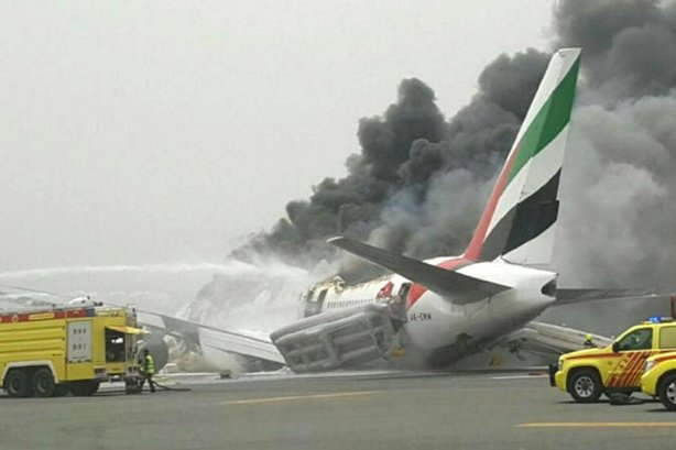 Emirates: Flight EK521 crash landed at Dubai airport yesterday, resulting in the death of a firefighter